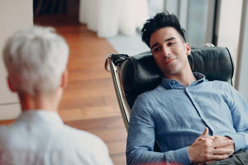 patient learning about a dialectical behavior therapy program